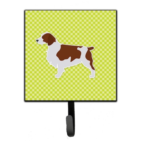 Jensendistributionservices Welsh Springer Spaniel Checkerboard Green Leash or Key Holder MI1654234